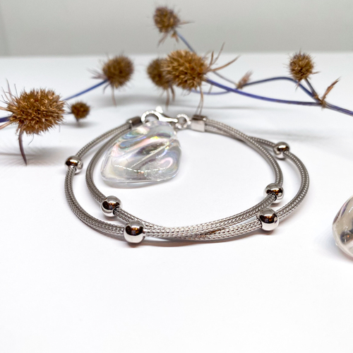 Elegantní stříbrný náramek s kuličkami Elegantní stříbrný náramek s kuličkami 1