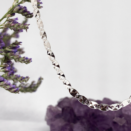 Stříbrný řetízek - oválky broušené Stříbrný řetízek - oválky broušené 1