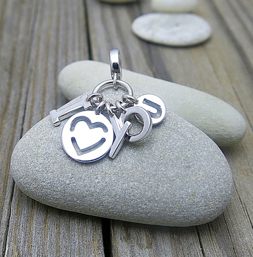 Stříbrný přívěsek ~ I Love You 1