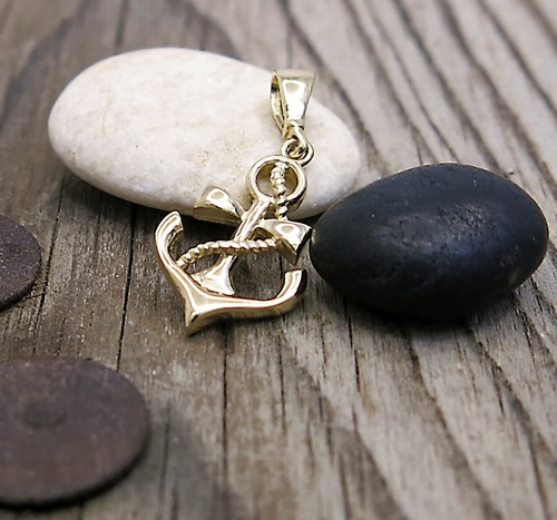 Přívěsek kotva ~ žluté zlato  1