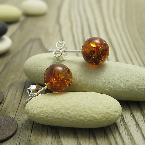 Jantarové náušnice 1