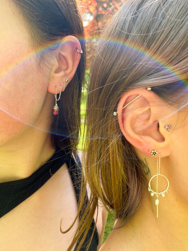 Stříbrné provlékací náušnice 1