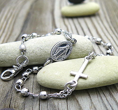 Růženec ~ stříbrný náramek Růženec ~ stříbrný náramek 1