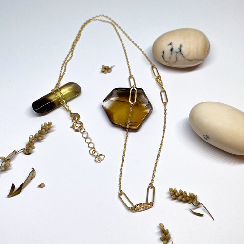 Zlatý náhrdelník s oválnými očky Zlatý náhrdelník s oválnými očky 1