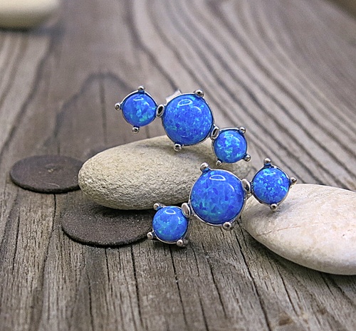 Náušnice s opálem ~ stříbro Náušnice s opálem ~ stříbro 1