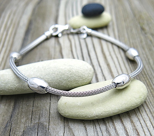 Stříbrný náramek – oválky Stříbrný náramek – oválky 1
