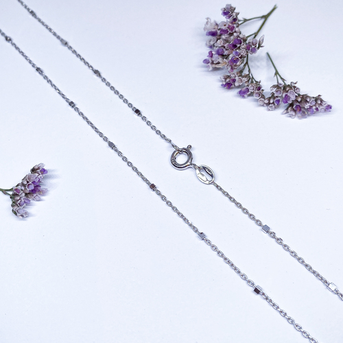 Stříbný řetízek ankr s kostečkami Stříbný řetízek ankr s kostečkami 1