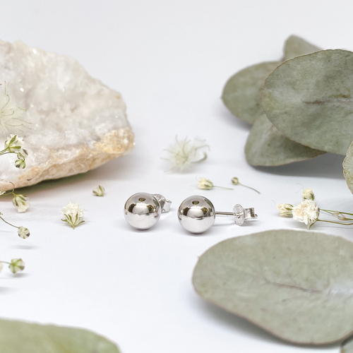 Stříbrné náušnice - kuličky 1