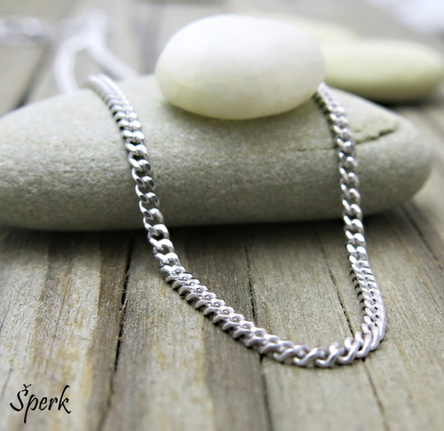 Stříbrný řetízek na krk ~ 50 cm 1
