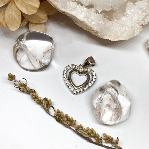 Přívěsek se zirkony srdce ~ stříbro  Přívěsek se zirkony srdce ~ stříbro  1