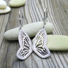 Motýlí křídla ~ stříbrné náušnice se zirkony 2