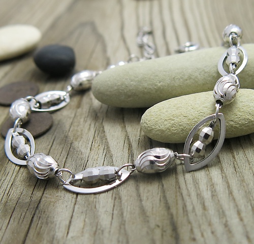 Náramek stříbro ~ broušení a lesk 1