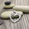 Přívěsek srdce se zirkony ~ stříbro 2