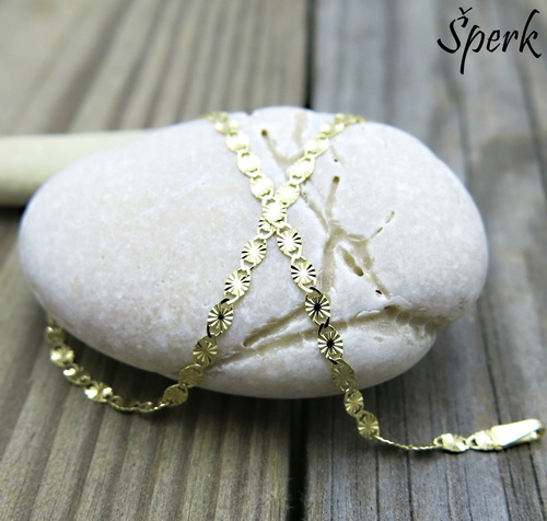 Zdobený náramek ~ žluté zlato 1