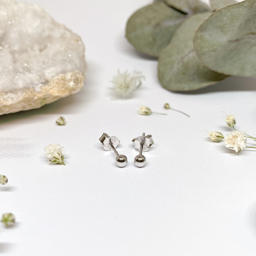 Stříbrné náušnice - kuličky Stříbrné náušnice - kuličky 1