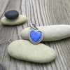 Stříbrný přívěsek srdce s modrým opálem Stříbrný přívěsek srdce s modrým opálem 2