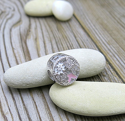 Stříbrný přívěsek ~ vážka se zirkony 1