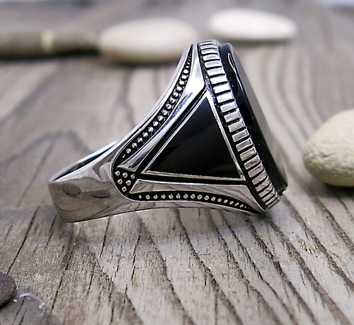 Onyx, stříbrný prsten. Onyx, stříbrný prsten. 1