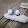 Náušnice stříbro a larimar 2