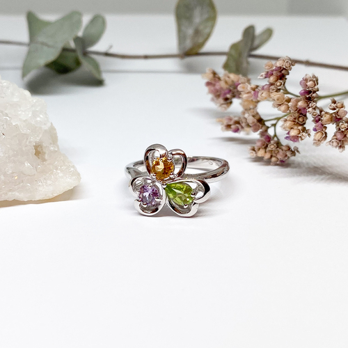 Prsten s turmalíny ~ stříbro  1