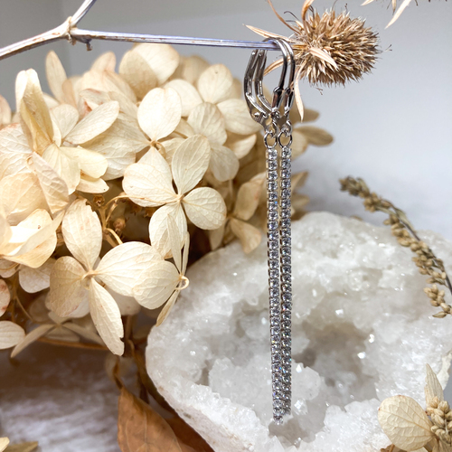 Stříbrné náušnice se zirkony Stříbrné náušnice se zirkony 1