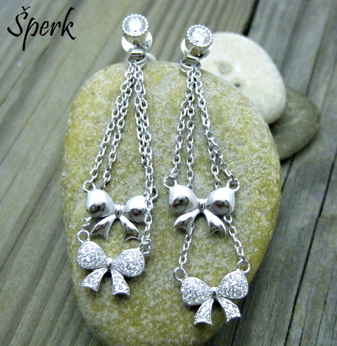 Stříbro ... náušnice ... zirkony ... 1