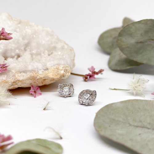 Stříbrné náušnice se zirkony Stříbrné náušnice se zirkony 1