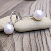 Bílé zlato ~ náušnice s bílou perlou 2