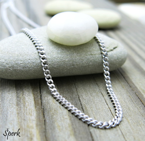 Stříbrný řetízek ~ silnější očka 1