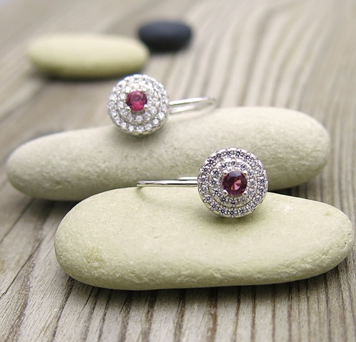 Náušnice ze stříbra se zirkony Náušnice ze stříbra se zirkony 1