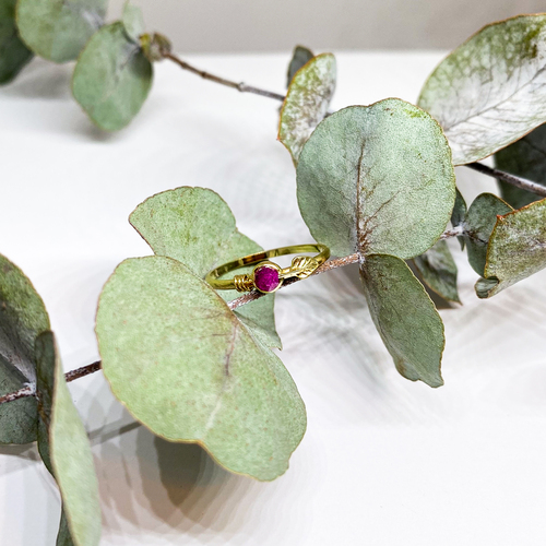 Rubín ~ prsten žluté zlato Rubín ~ prsten žluté zlato 1