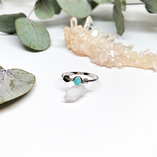 Prsten z bílého zlata s amazonitem, Šperk-Zlatnictví.cz